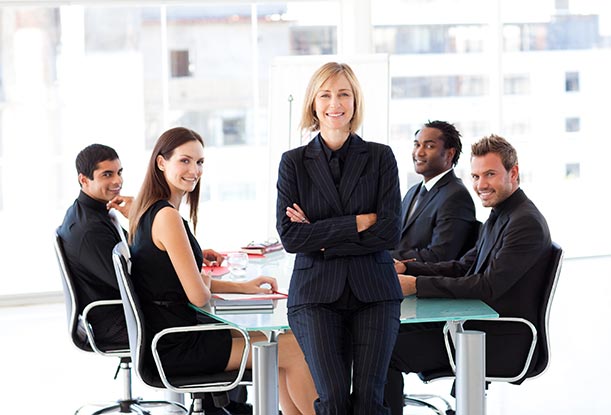 team in conference room